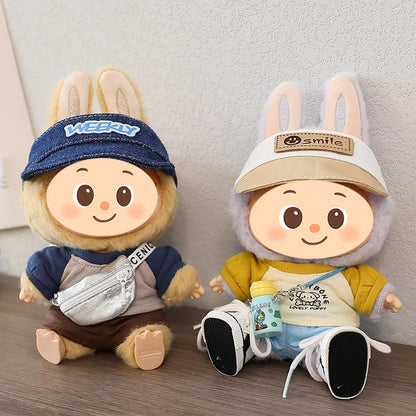 Stylish Casual Sport Outfits for Labubu-Style Dolls – Handmade Fashion Set for 15–17cm Figures
