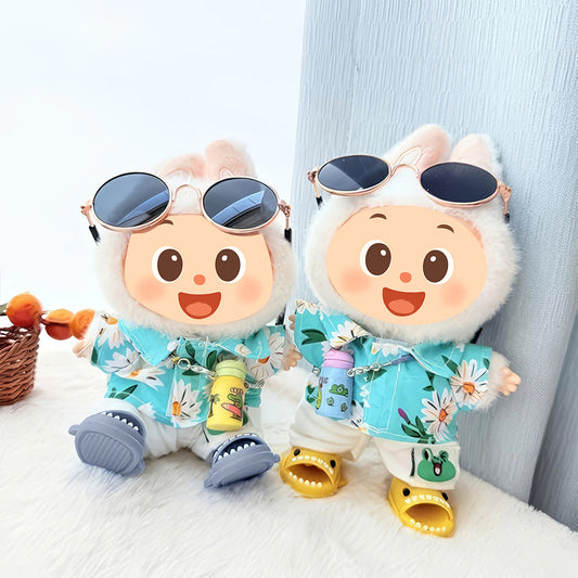 Summer Doll Outfit Set for Dolls Compatible with Labubu – 3-Piece & 5-Piece Beach Holiday Look