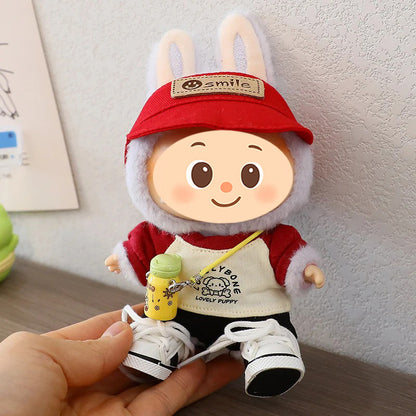 Stylish Casual Sport Outfits for Labubu-Style Dolls – Handmade Fashion Set for 15–17cm Figures