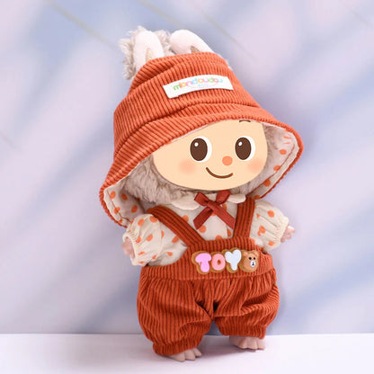 Handmade 3-Piece Outfit Set for Labubu-Style Dolls – Soft Cotton Fashion Fit for 15–17cm Figures