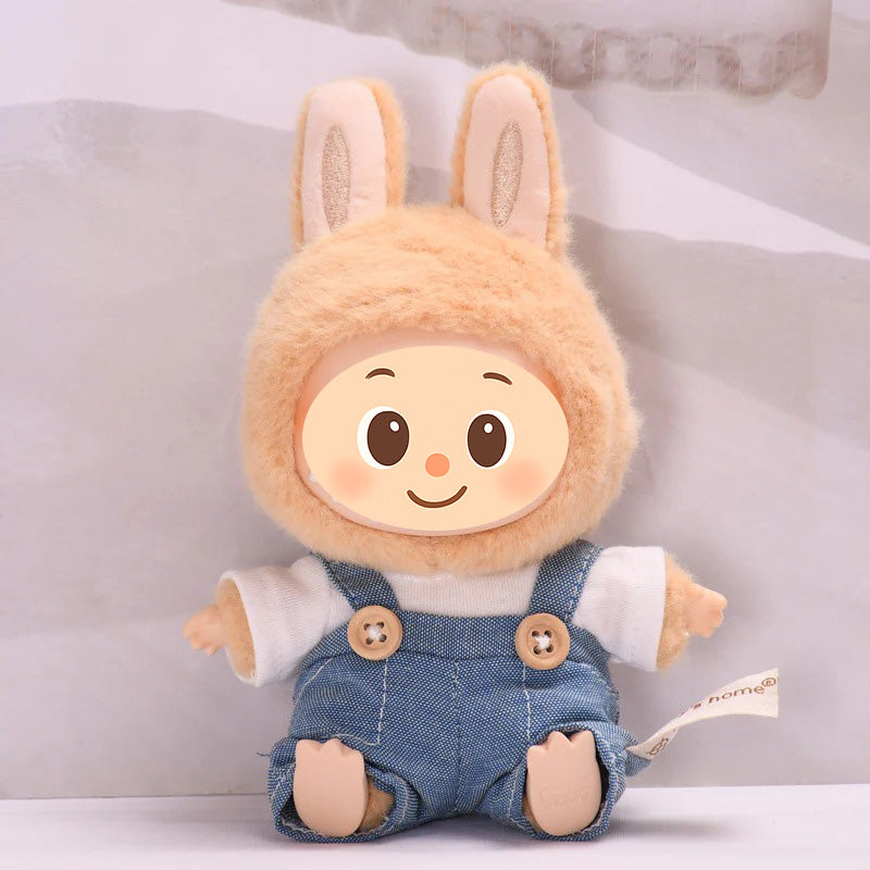 Trendy Casual Outfits for Labubu Dolls – Denim & Cotton Rompers and Jackets