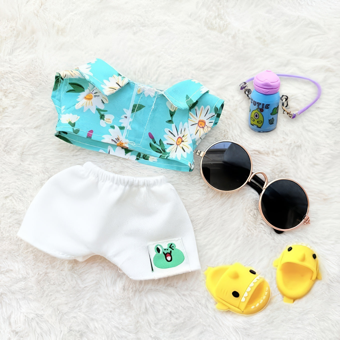 Summer Doll Outfit Set for Dolls Compatible with Labubu – 3-Piece & 5-Piece Beach Holiday Look