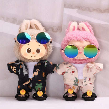 Summer Doll Outfit Set for Dolls Compatible with Labubu – 3-Piece & 5-Piece Beach Holiday Look