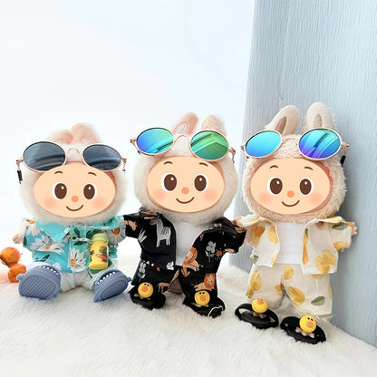 Summer Doll Outfit Set for Dolls Compatible with Labubu – 3-Piece & 5-Piece Beach Holiday Look