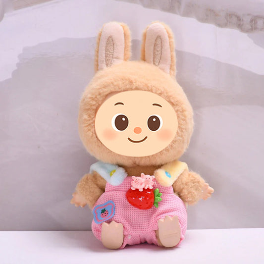 Fruit Suspender Pants for Labubu – Handmade Plush Strap Overalls Compatible with 15–17cm Labubu Dolls