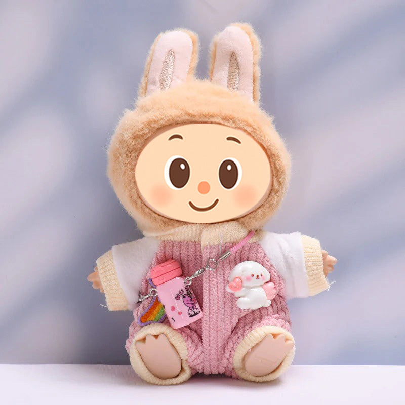 Adorable Romper Set for Labubu – 2 or 3-Piece Outfit – Includes Hat and Mini Bag Options
