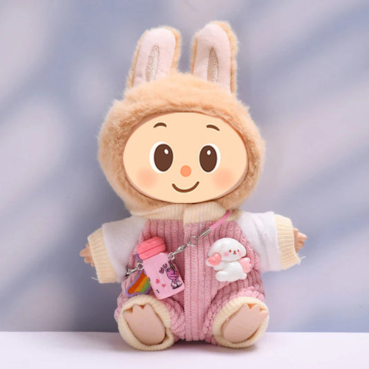 Adorable Romper Set for Labubu – 2 or 3-Piece Outfit – Includes Hat and Mini Bag Options