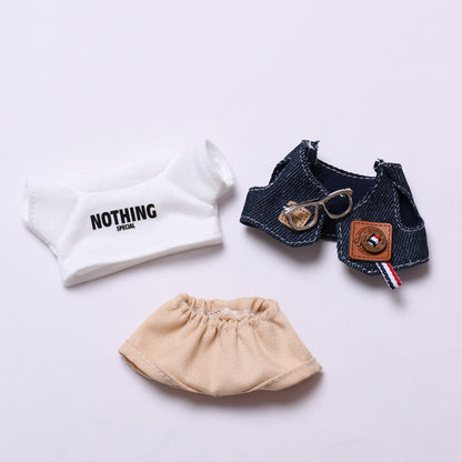Stylish Doll Clothes for Labubu – 3 to 5-Piece Casual Outfit Sets with Hat, Vest, and Shoes