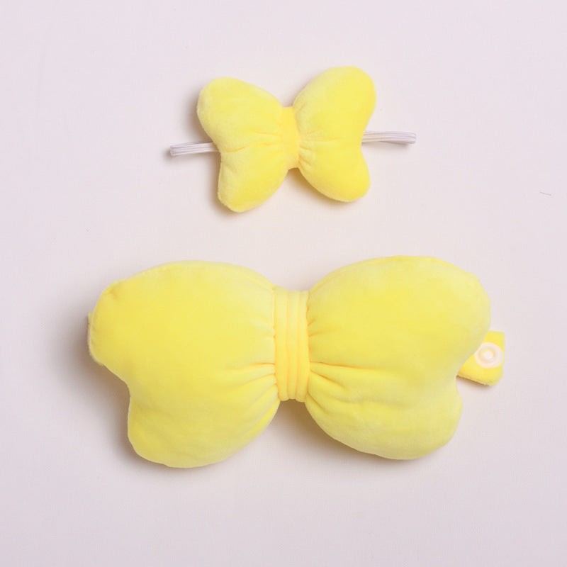 Plush Bowknot Costume Set for Dolls – 2-Piece Hairband and Backpack Style Accessory – Fits Labubu-Compatible Figures