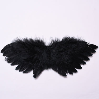 Feather Wings for Labubu-Inspired Dolls – Handmade Angel & Dark Angel Back Accessories in Black or White