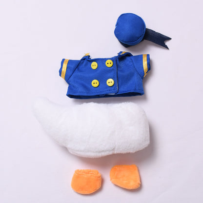 Handmade Duck Sailor Costume for Labubu-Style Dolls – Fits 15–17cm Figures