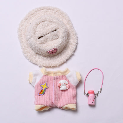 Adorable Romper Set for Labubu – 2 or 3-Piece Outfit – Includes Hat and Mini Bag Options