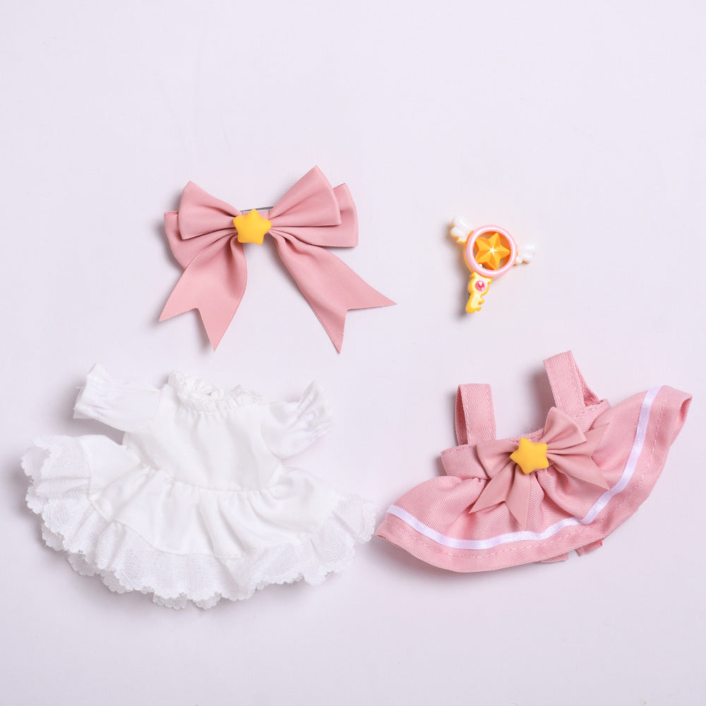 Magical Girl Doll Outfit Set for Labubu – 4-Piece Fantasy Dress Compatible with 15–17cm Dolls