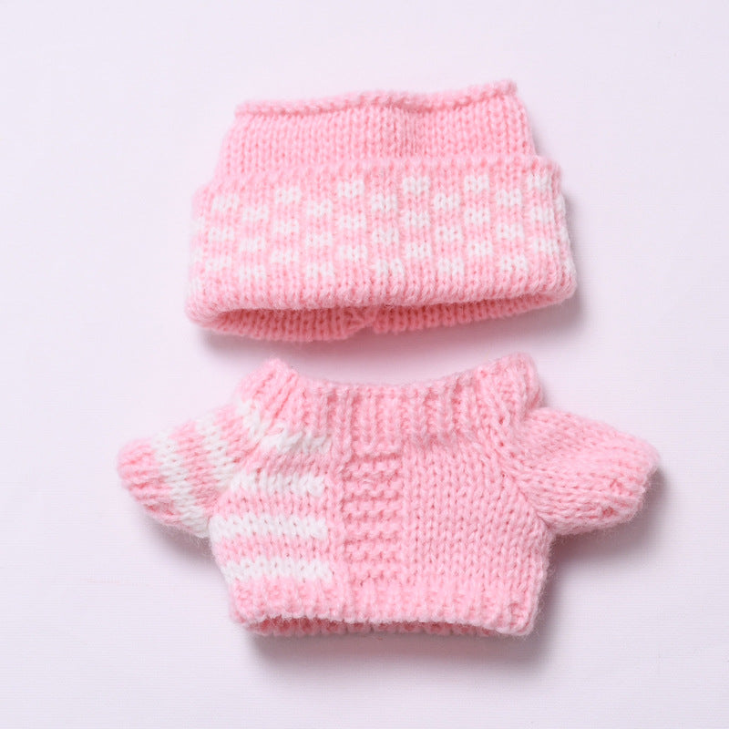 Handmade Knit Outfit Set for Labubu-Compatible Dolls – 2-Piece & 3-Piece Options in Pink or Green