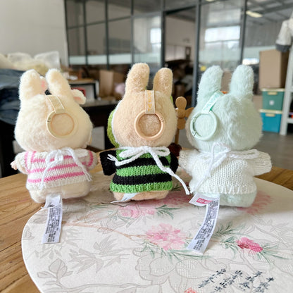 Handmade Knit Outfits for Labubu – 3-Piece Cute Sweater & Headband Set – Adorable Styles Fit Labubu Dolls