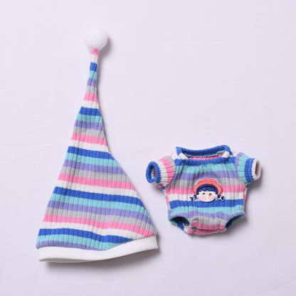 Striped Pajama Set for Labubu – 2-Piece Cozy Loungewear in Pink or Blue