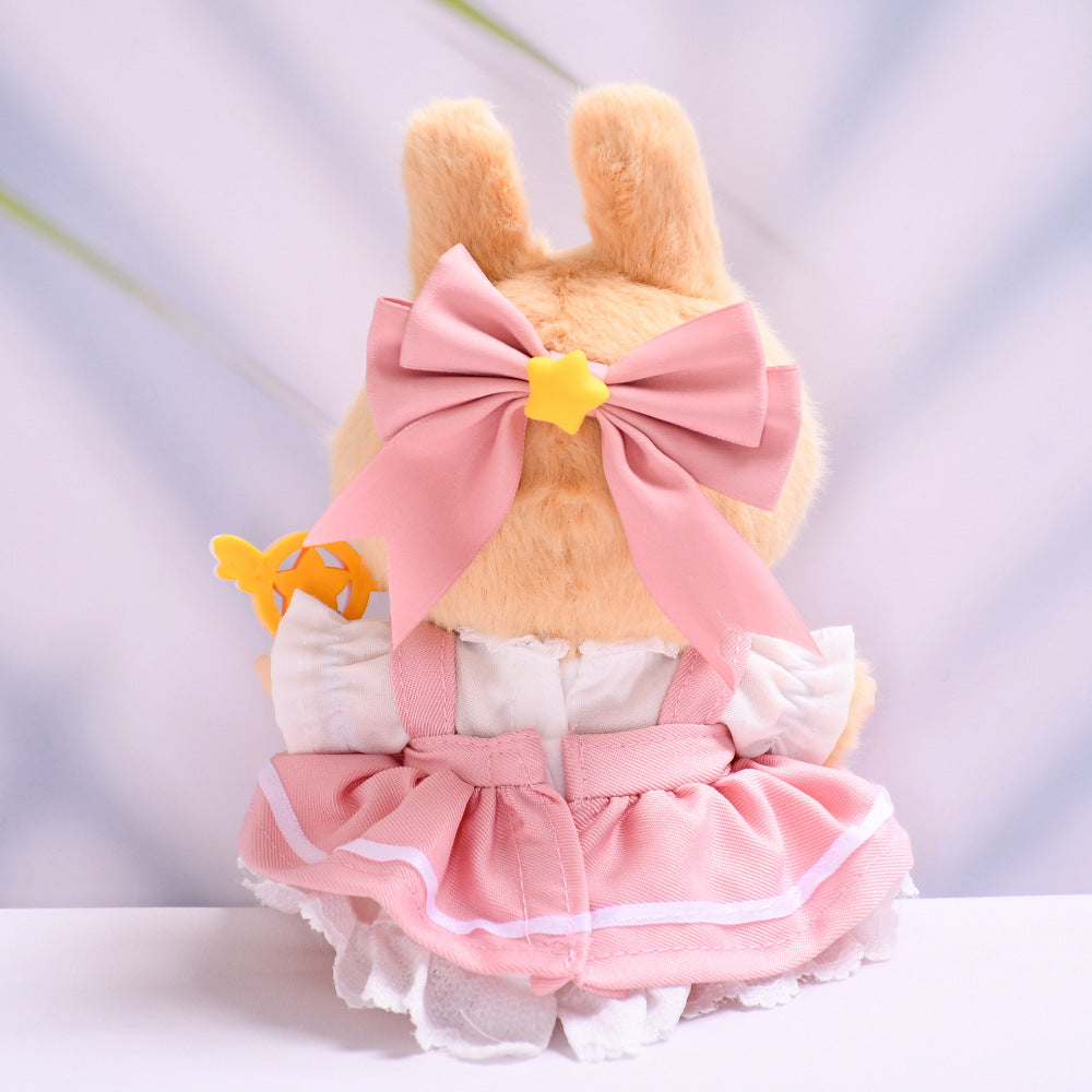 Magical Girl Doll Outfit Set for Labubu – 4-Piece Fantasy Dress Compatible with 15–17cm Dolls