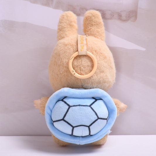 Handmade Turtle Costume Set for Labubu Dolls –  Plush Outfit with Shell Backpack